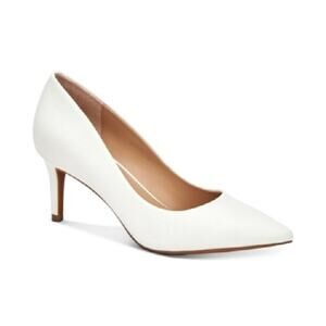 Alfani Women's Cushioned Jeules Pointy Toe Stiletto Pumps Shoes, White Size 6.5M